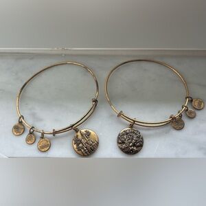 Disney Parks Alex Ani Tree of Life & Cinderella’s Castle Set-2 Bracelets Gold⚱️